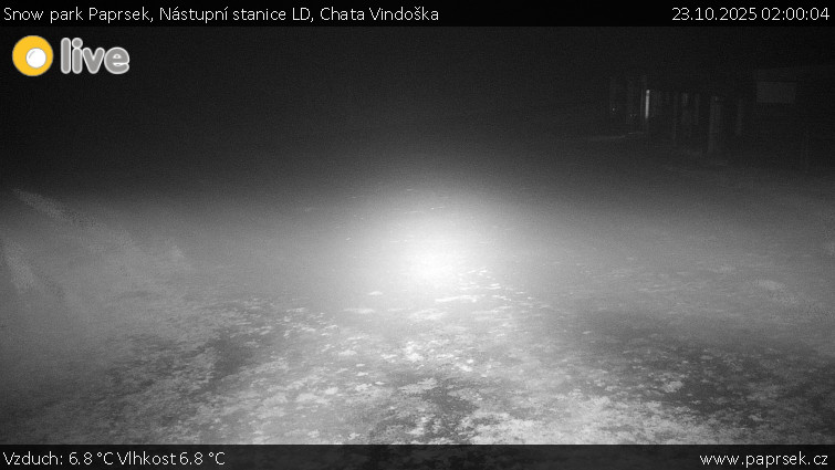 Snow park Paprsek - Nástupní stanice LD, Chata Vindoška - 23.10.2025 v 02:00 Snow park Paprsek - Nástupní stanice LD, Chata Vindoška - 23.10.2025 v 02:00