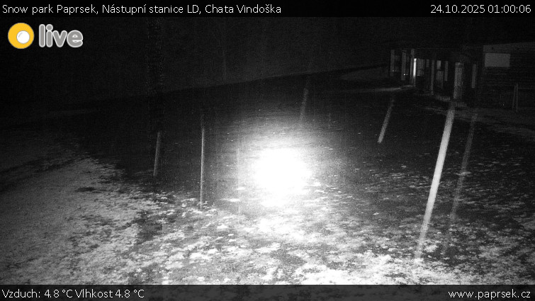 Snow park Paprsek - Nástupní stanice LD, Chata Vindoška - 24.10.2025 v 01:00 Snow park Paprsek - Nástupní stanice LD, Chata Vindoška - 24.10.2025 v 01:00