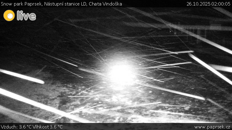Snow park Paprsek - Nástupní stanice LD, Chata Vindoška - 26.10.2025 v 02:00 Snow park Paprsek - Nástupní stanice LD, Chata Vindoška - 26.10.2025 v 02:00