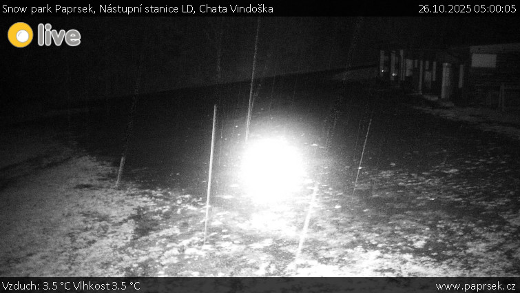 Snow park Paprsek - Nástupní stanice LD, Chata Vindoška - 26.10.2025 v 05:00 Snow park Paprsek - Nástupní stanice LD, Chata Vindoška - 26.10.2025 v 05:00