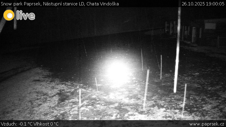 Snow park Paprsek - Nástupní stanice LD, Chata Vindoška - 26.10.2025 v 19:00 Snow park Paprsek - Nástupní stanice LD, Chata Vindoška - 26.10.2025 v 19:00
