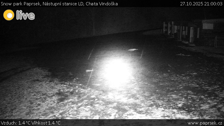 Snow park Paprsek - Nástupní stanice LD, Chata Vindoška - 27.10.2025 v 21:00 Snow park Paprsek - Nástupní stanice LD, Chata Vindoška - 27.10.2025 v 21:00