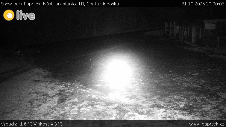 Snow park Paprsek - Nástupní stanice LD, Chata Vindoška - 31.10.2025 v 20:00 Snow park Paprsek - Nástupní stanice LD, Chata Vindoška - 31.10.2025 v 20:00