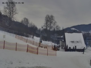 Skiareál Mosty u Jablunkova - Spodní část sjezdovky č. 1 - 6.1.2026 v 15:00 Skiareál Mosty u Jablunkova - Spodní část sjezdovky č. 1 - 6.1.2026 v 15:00