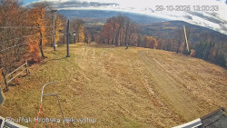 Vrchol Bouřňák, pohled na jih