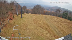 Vrchol Bouřňák, pohled na jih