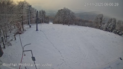 Vrchol Bouřňák, pohled na jih