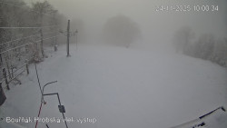 Vrchol Bouřňák, pohled na jih