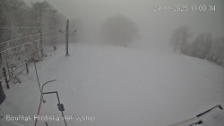 Vrchol Bouřňák, pohled na jih