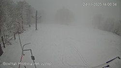 Vrchol Bouřňák, pohled na jih