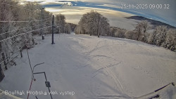 Vrchol Bouřňák, pohled na jih