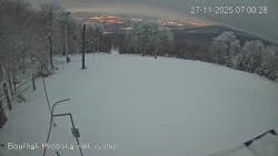 Vrchol Bouřňák, pohled na jih