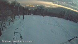 Vrchol Bouřňák, pohled na jih