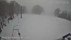 Vrchol Bouřňák, pohled na jih