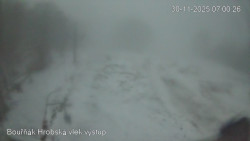 Vrchol Bouřňák, pohled na jih