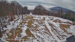 Vrchol Bouřňák, pohled na jih