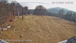 Vrchol Bouřňák, pohled na jih