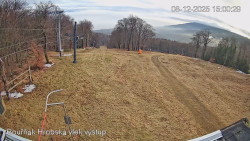 Vrchol Bouřňák, pohled na jih