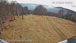 Vrchol Bouřňák, pohled na jih