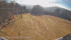 Vrchol Bouřňák, pohled na jih