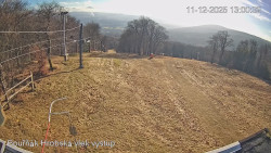 Vrchol Bouřňák, pohled na jih