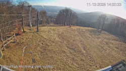 Vrchol Bouřňák, pohled na jih