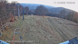 Vrchol Bouřňák, pohled na jih