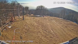 Vrchol Bouřňák, pohled na jih