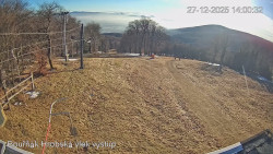 Vrchol Bouřňák, pohled na jih