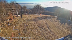 Vrchol Bouřňák, pohled na jih