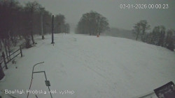 Vrchol Bouřňák, pohled na jih