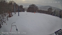 Vrchol Bouřňák, pohled na jih