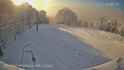 Vrchol Bouřňák, pohled na jih