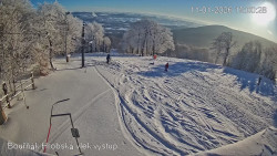 Vrchol Bouřňák, pohled na jih