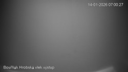 Vrchol Bouřňák, pohled na jih