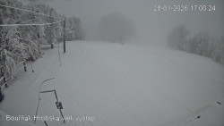 Vrchol Bouřňák, pohled na jih