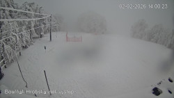 Vrchol Bouřňák, pohled na jih