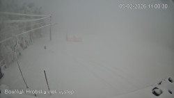 Vrchol Bouřňák, pohled na jih