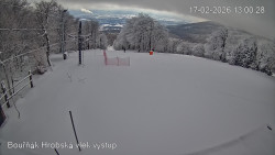 Vrchol Bouřňák, pohled na jih