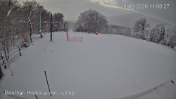 Vrchol Bouřňák, pohled na jih