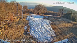 Vrchol Bouřňák, pohled na jih