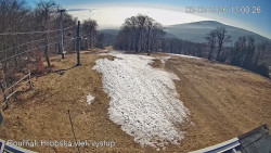 Vrchol Bouřňák, pohled na jih