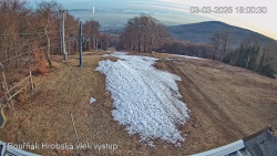 Vrchol Bouřňák, pohled na jih