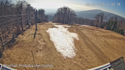 Vrchol Bouřňák, pohled na jih