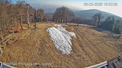 Vrchol Bouřňák, pohled na jih