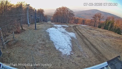 Vrchol Bouřňák, pohled na jih