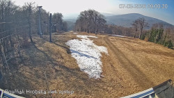 Vrchol Bouřňák, pohled na jih