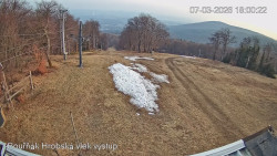 Vrchol Bouřňák, pohled na jih