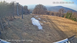 Vrchol Bouřňák, pohled na jih