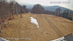 Vrchol Bouřňák, pohled na jih